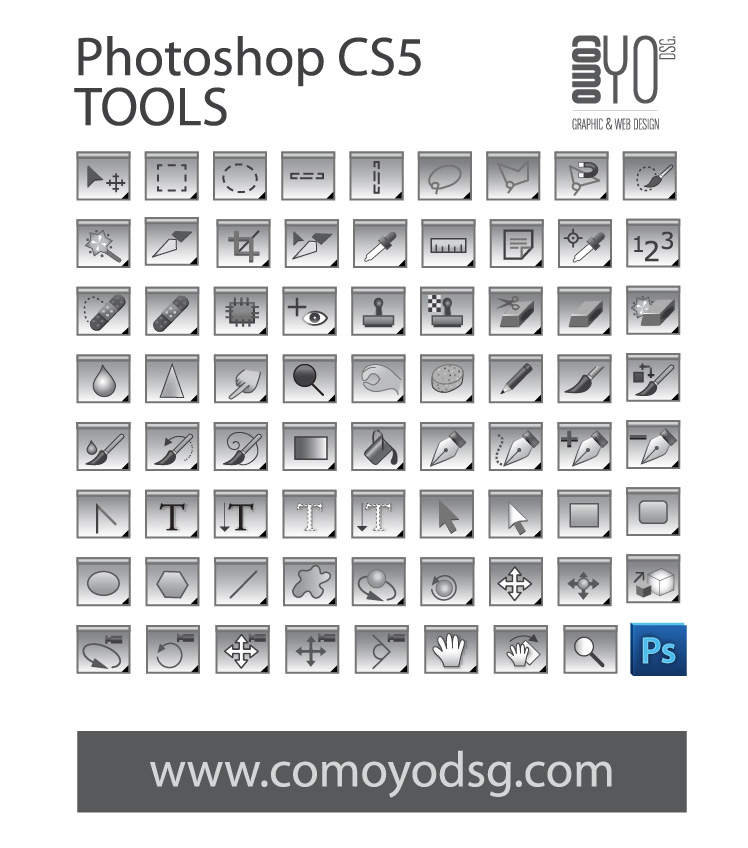 free vector Photoshop CS5 Tool Collection
